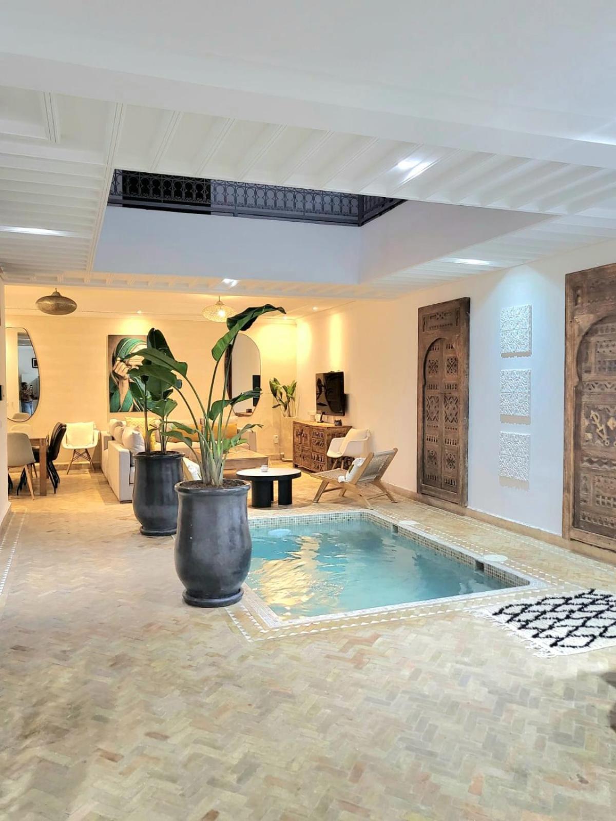 Riad Melilo Avec Piscine Chauffee Marrakesh Eksteriør billede