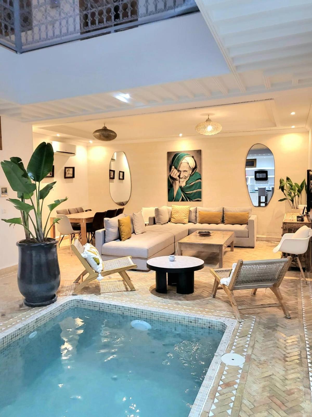 Riad Melilo Avec Piscine Chauffee Marrakesh Eksteriør billede